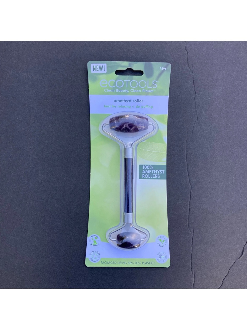 ecotools Facial Roller Amethyst Reduces Puffiness Smooths Skin Reduces Stress